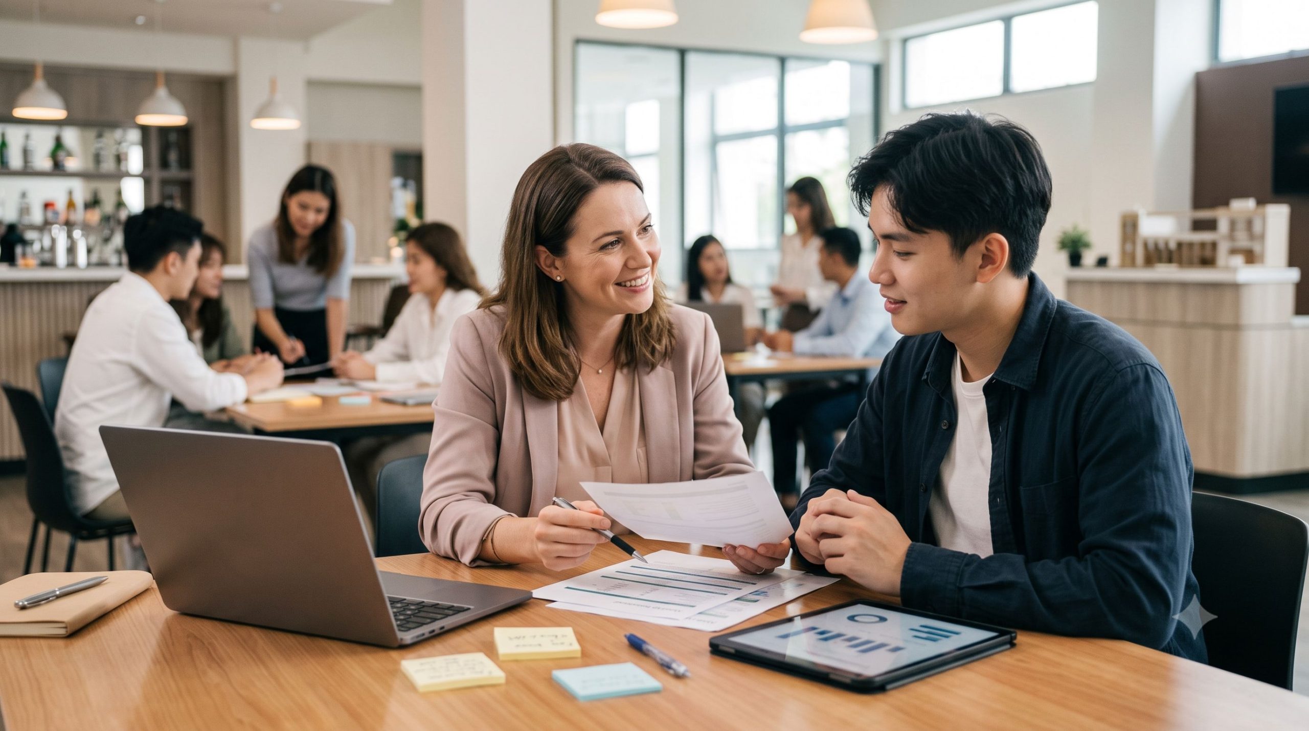 Sessione collaborativa di tutoraggio e feedback tra tutor e studenti